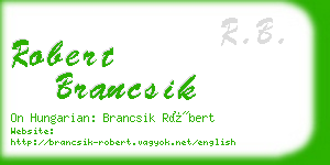 robert brancsik business card